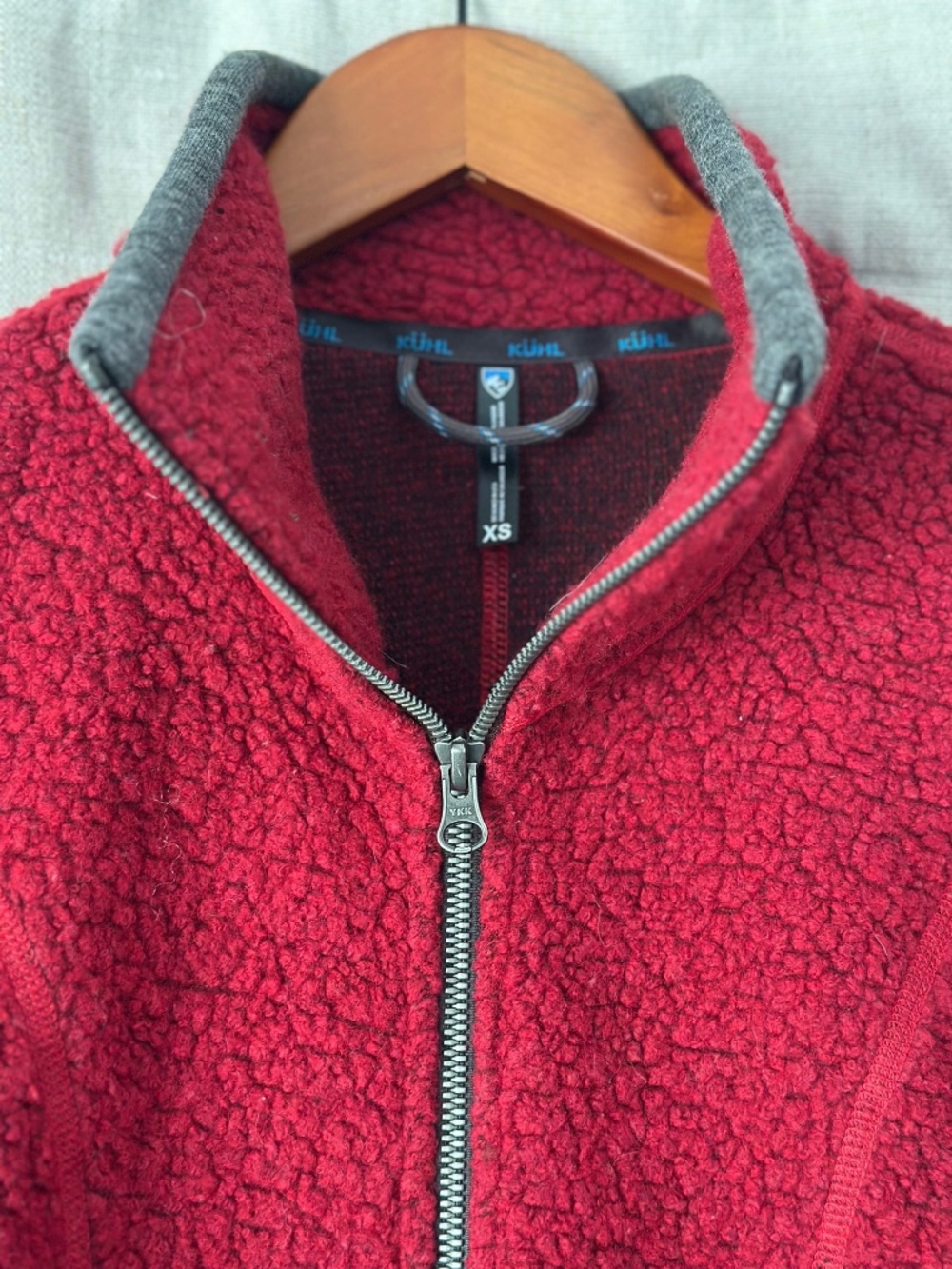 KUHL Red and Grey Fleece Jacket - Picture 5 of 10
